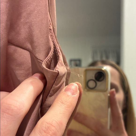 Free people intimately smoke and mirrors drap maxi mauve satin slip dress LG - Picture 8 of 12